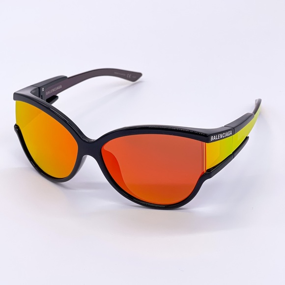 NEW BB0038SA 004 UNISEX BALENCIAGA SUNGLASSES BB0038S ORANGE - Picture 7 of 12